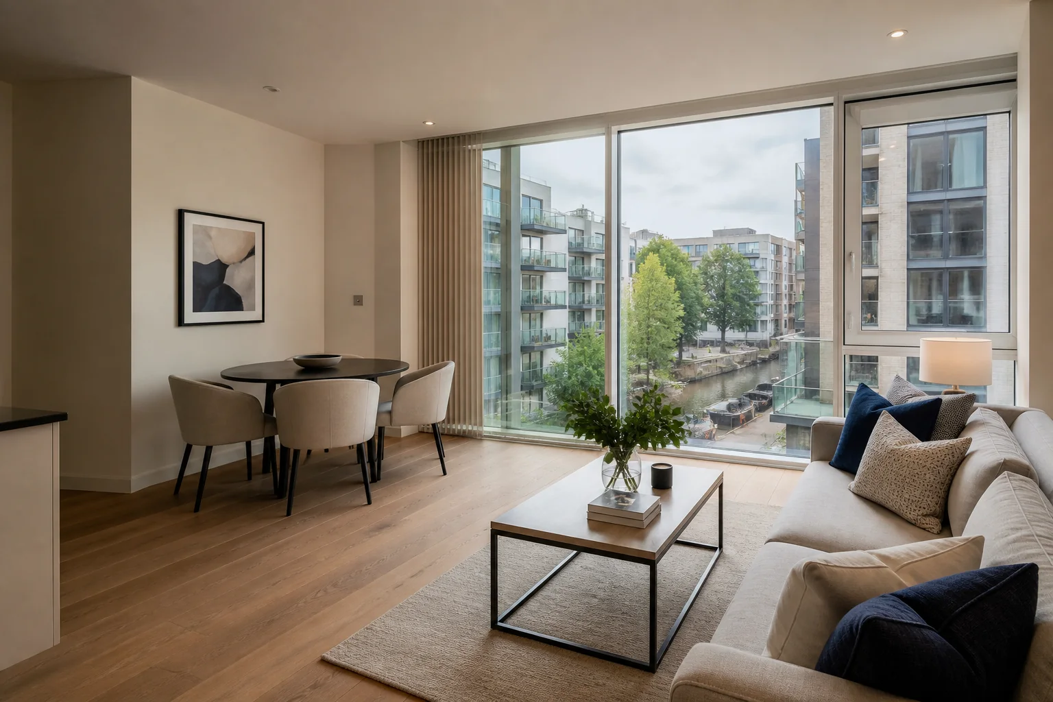 Guest-ready Paddington Basin apartment prepared for an Airbnb turnover