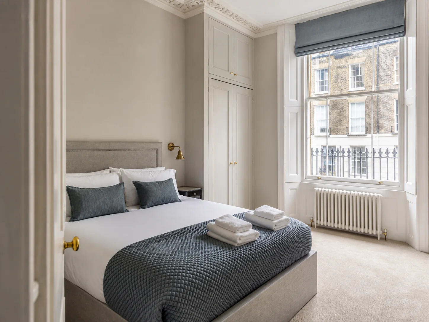 Freshly prepared Pimlico Airbnb bedroom with hotel-quality linen